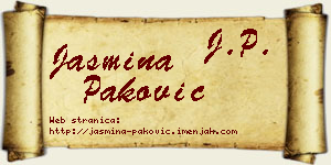 Jasmina Paković vizit kartica
